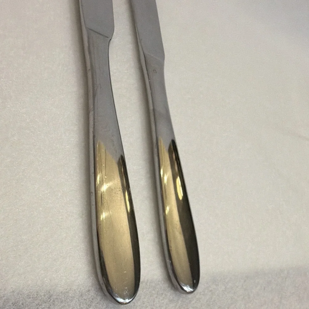 Oneida Stainless Steel Dinner Knives Set of 2 Silver Solid 9 1/2 in